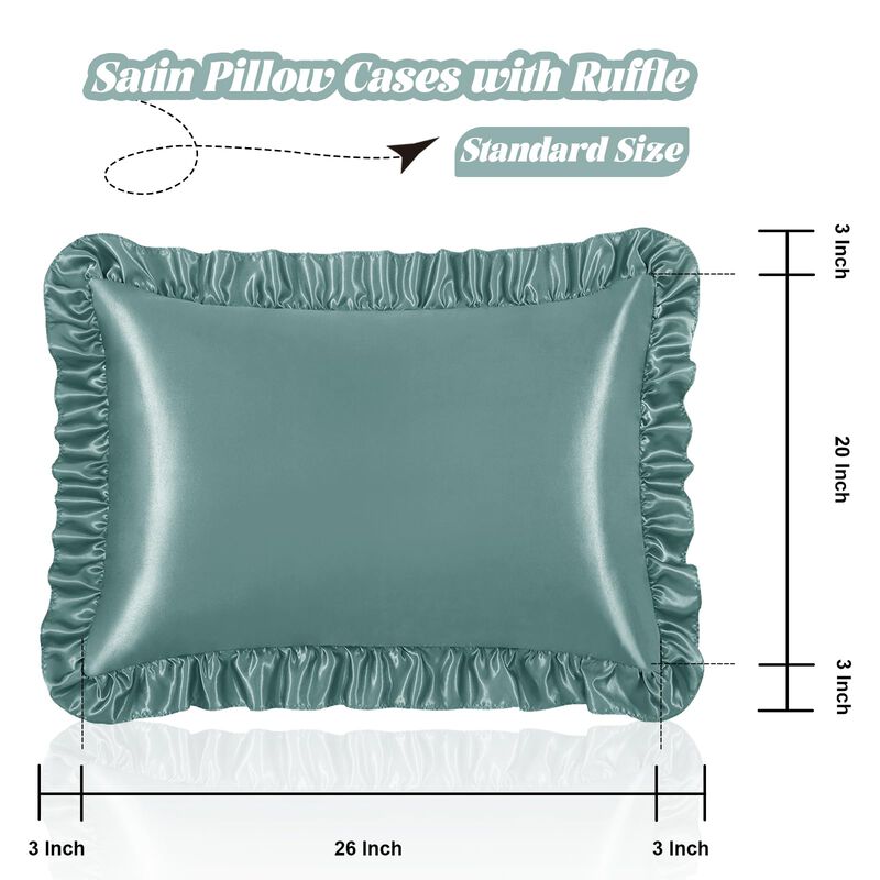 Funda De Almohada De Sat&eacute;n Homiest Est&aacute;ndar Ver... image number null