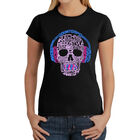 Camiseta Word Art Para Mujer - Estilos de M&uacute;sica EDM- Negro