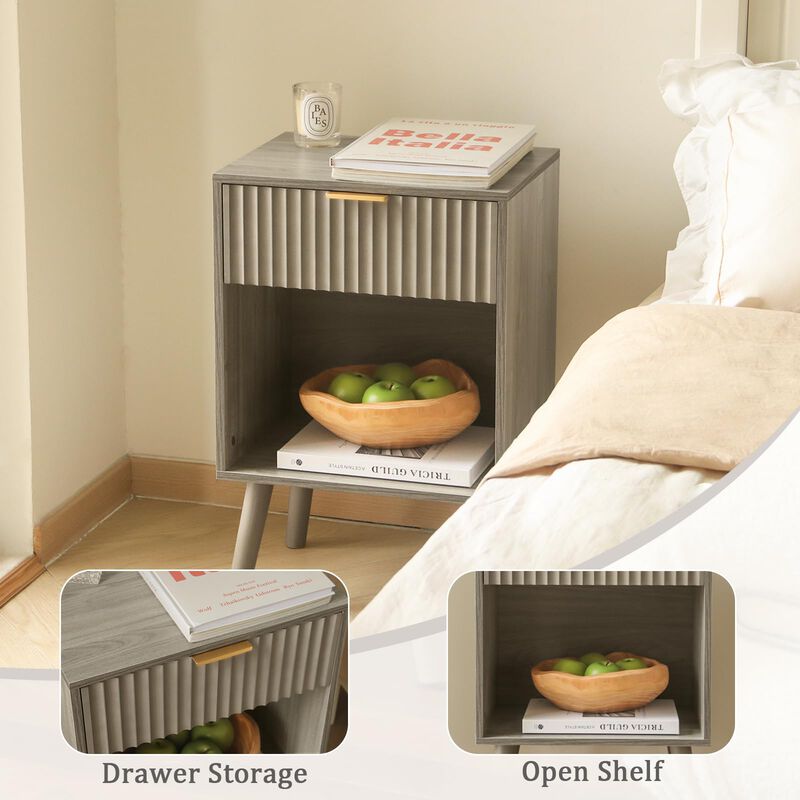 Mesita De Noche Fultyle Mid Century Modern Con ... image number null