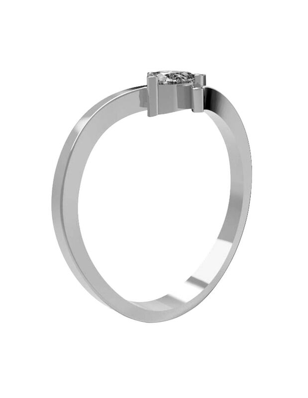 Anillo de Compromiso en Oro de 10K con Circonia... image number null