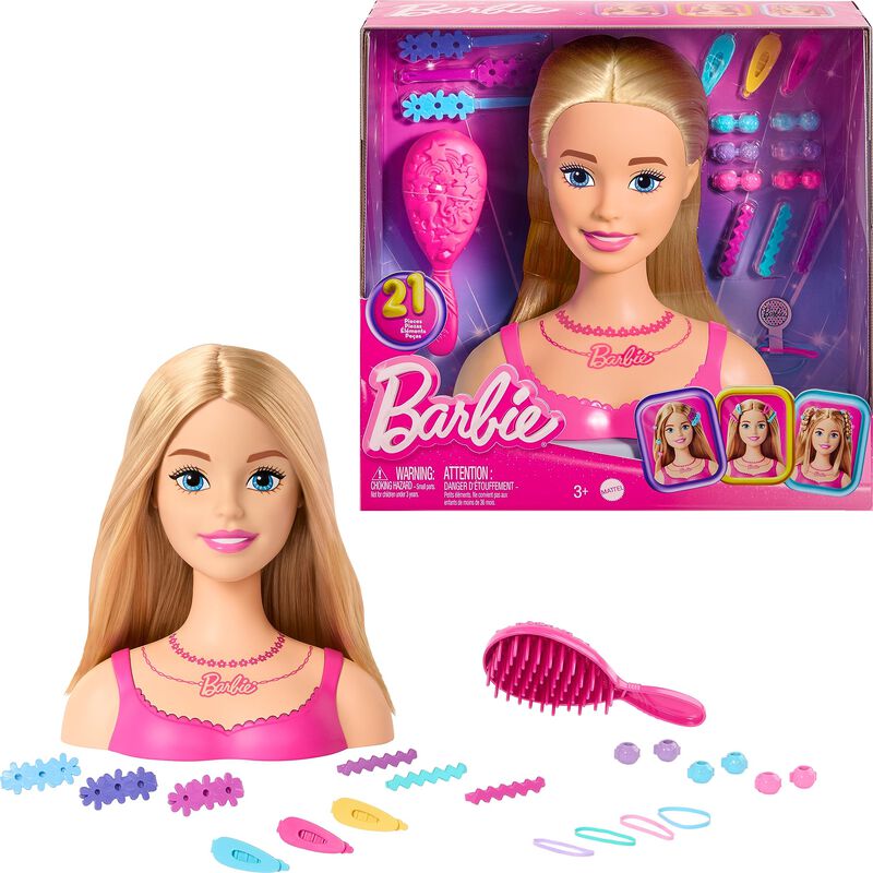 Mu&ntilde;eca Barbie Styling Head Con 20 Accesorios Co... image number null
