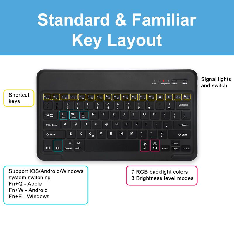 Funda Para Ipad Pro 12.9 Con Teclado Sengbirch ... image number null