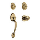 Jaladera Perilla y Cerrojo Llave-Llave Latón Antiguo