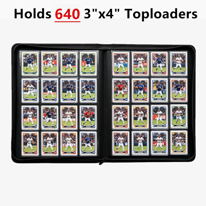 Carpeta Anixitech 640 Tarjetas Con Toploader De... image number null