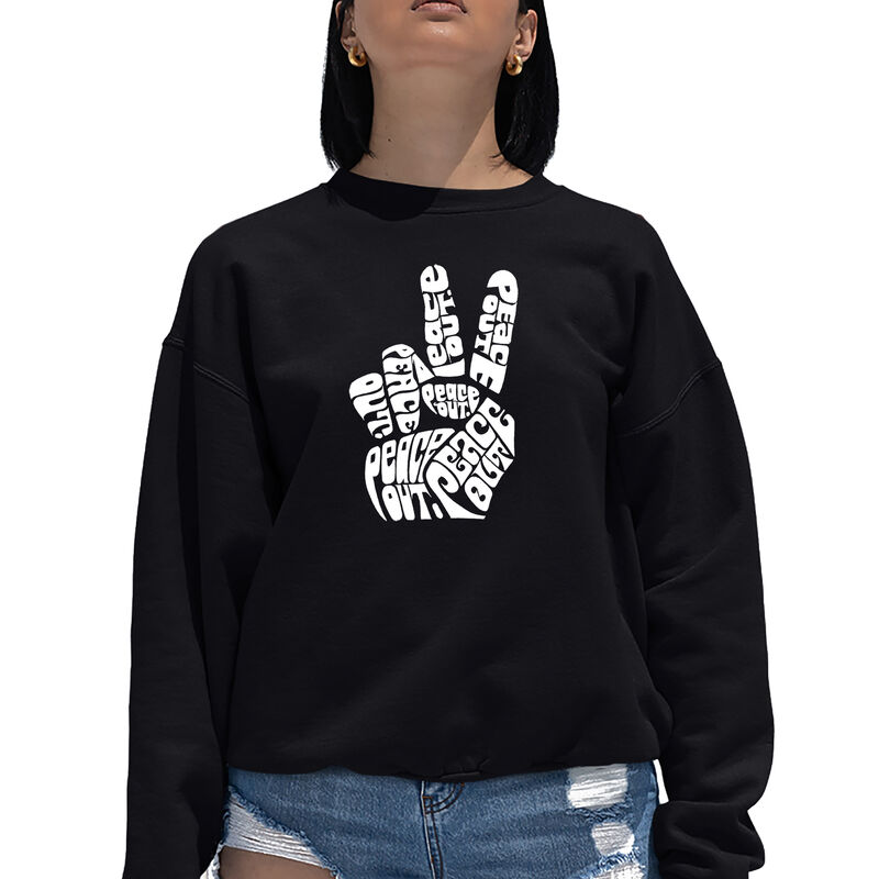Sudadera De Cuello Redondo Word Art Para Mujer ... image number null