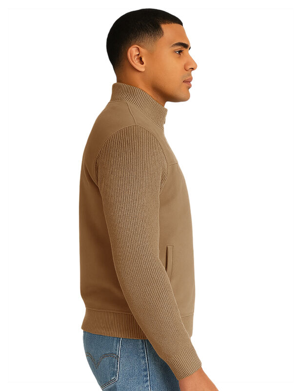 Chamarra Caballero Mangas Y Cuello El&aacute;stico Cas... image number null