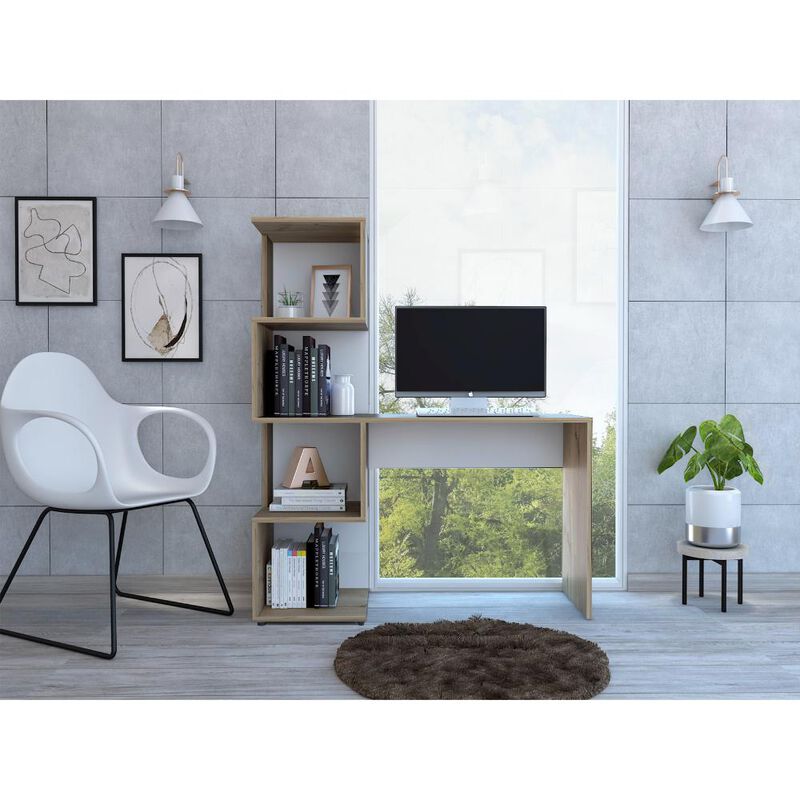 Escritorio Mexico Caf&eacute; Claro Y Blanco Virtual M... image number null