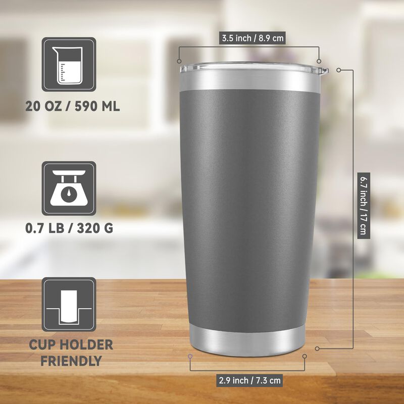 Vasos T&eacute;rmicos Cool Yoleb 591 ml, Pack De 6, Ac... image number null