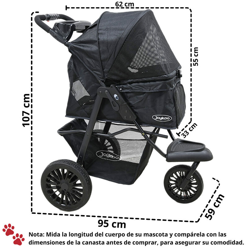 Carriola Para Mascotas 3 Ruedas Para Raza Chica... image number null