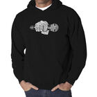 Sudadera Con Capucha Word Art Para Hombre -  Rappers de los 90 - Negro