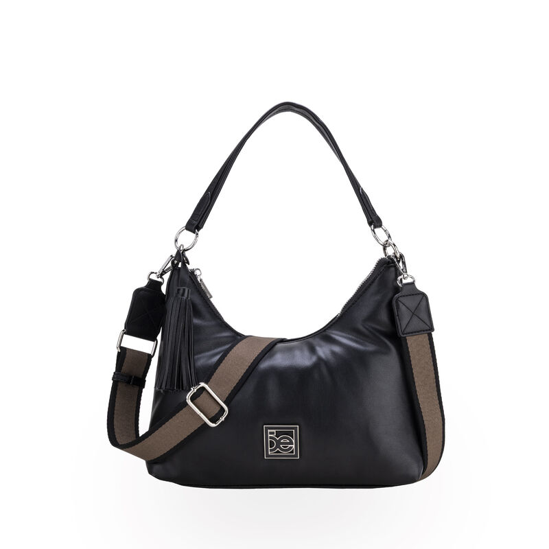 Bolsa Hobo Mediano Con Tassel Color Negro image number null