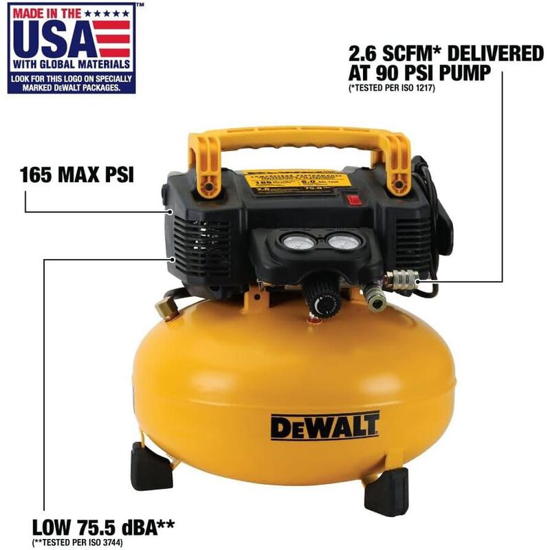 Compresor DeWalt DWFP55126 Pancake 0.9HP 6 Galo... image number null