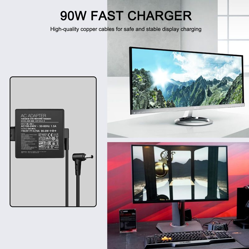 Cargador Juyoon 90 W 19 V 4.74 A Para Cable De ... image number null