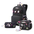 Kit Escolar Mochila Mediana, Lonchera Y Lapicera Totto Glowing Black Negro Combo Para Ni&ntilde;a