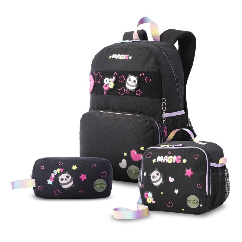 Kit Escolar Mochila Mediana, Lonchera Y Lapicer... image number null