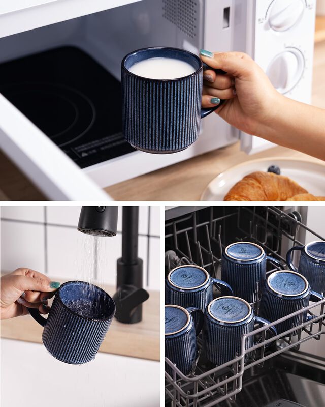 Juego De 4 Tazas De Cer&aacute;mica Famiware De 355 ml image number null