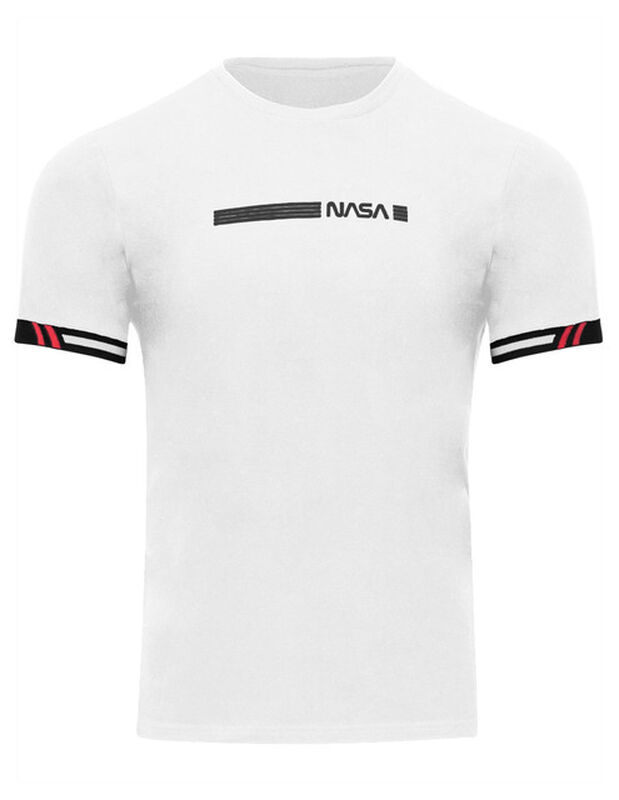 Playera Casual Caballero Premium Estampada Blan... image number null