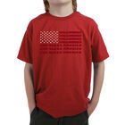Camiseta Word Art Para Ni&ntilde;o - God Bless America - Rojo