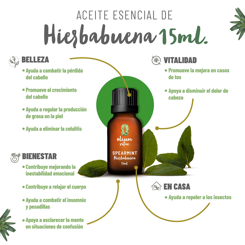 Aceite Esencial Puro Hierbabuena 15 ml 100% Pur... image number null