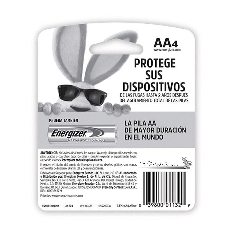 Pila Energizer Max Alcalina AA Con 4 Piezas E91 image number null