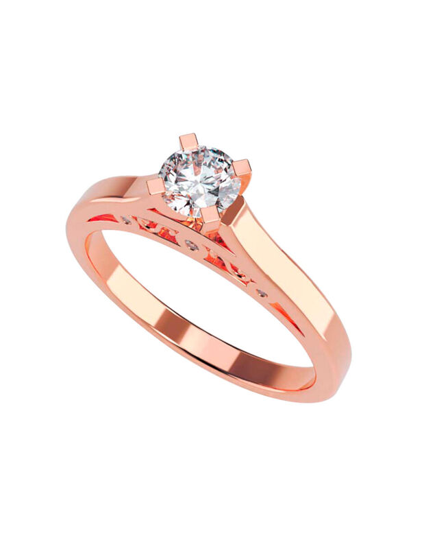 Anillo de Compromiso de 14K con Circonia Talla ... image number null