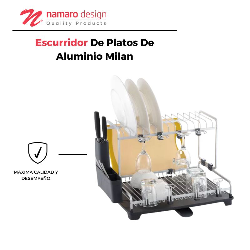 Escurridor De Platos De Aluminio Milan Namaro D... image number null