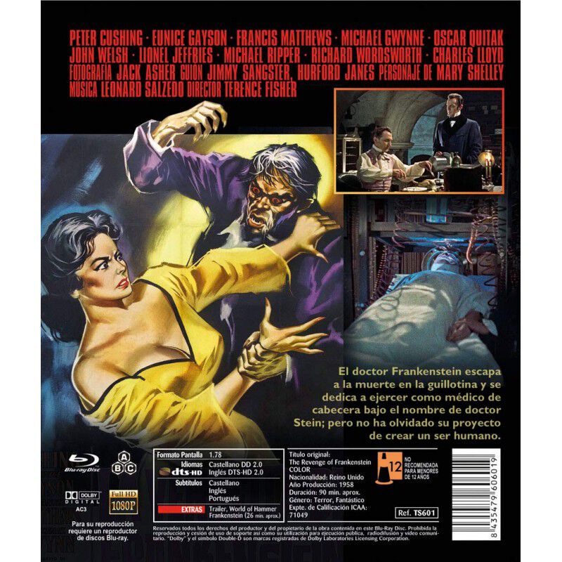 La Venganza De Frankenstein Bd 1958 The Revenge... image number null