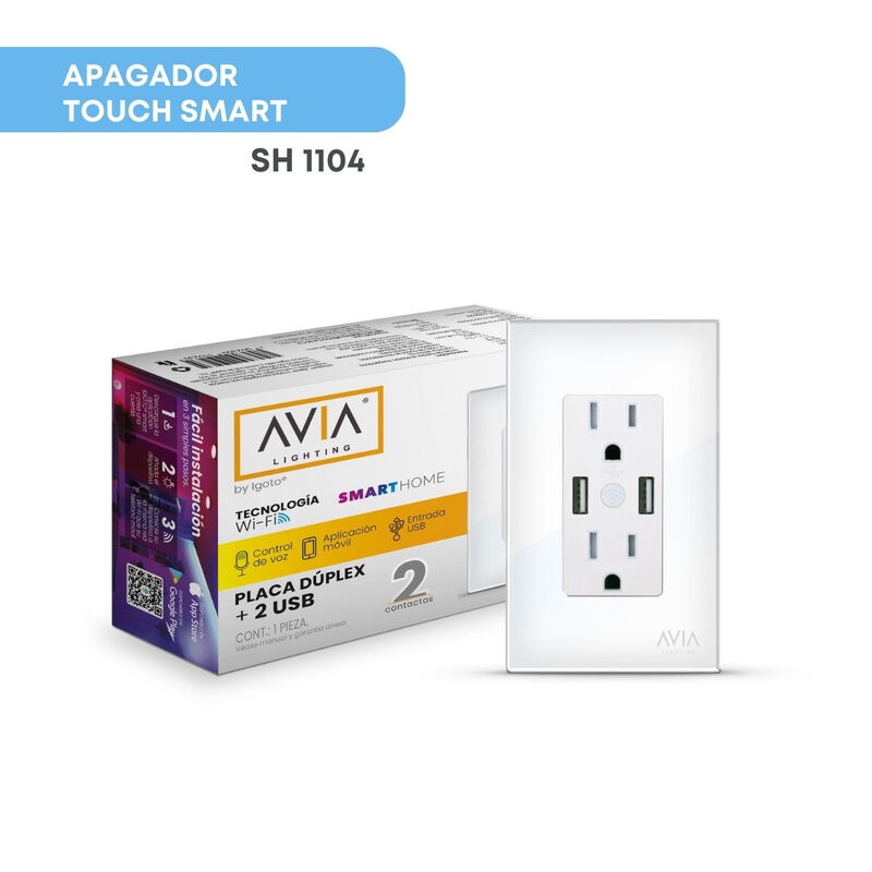 Pack 5 piezas Placa Duplex + 2 Puertos Usb Smar... image number null