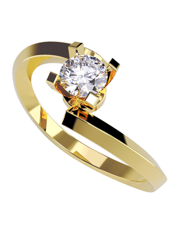 Anillo de Compromiso de 14K con Diamante de Lab... image number null