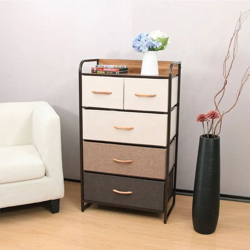 Cajonera con 5 Cajones, 4 Niveles y 1 Repisa pa... image number null