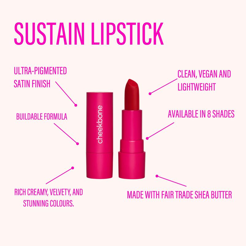 Labial Cheekbone Rosa Vibrante 4 g Satinado Veg... image number null