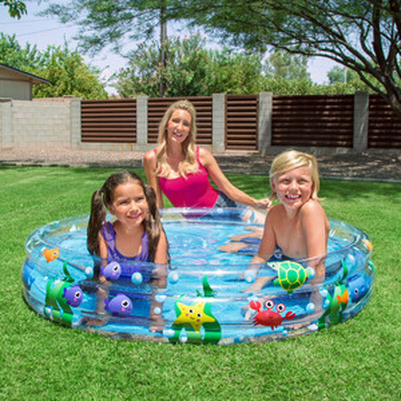 Alberca Inflable Redonda 3 Anillos Decorada Mar... image number null