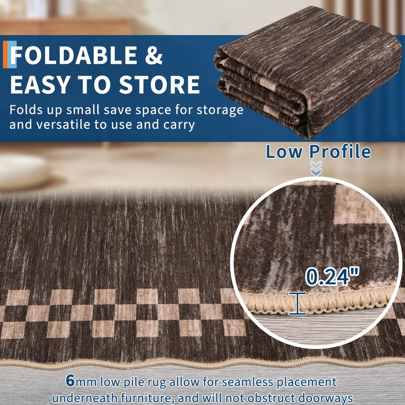 Alfombra Garveehome 5x7 Lavable De Borde Ondula... image number null