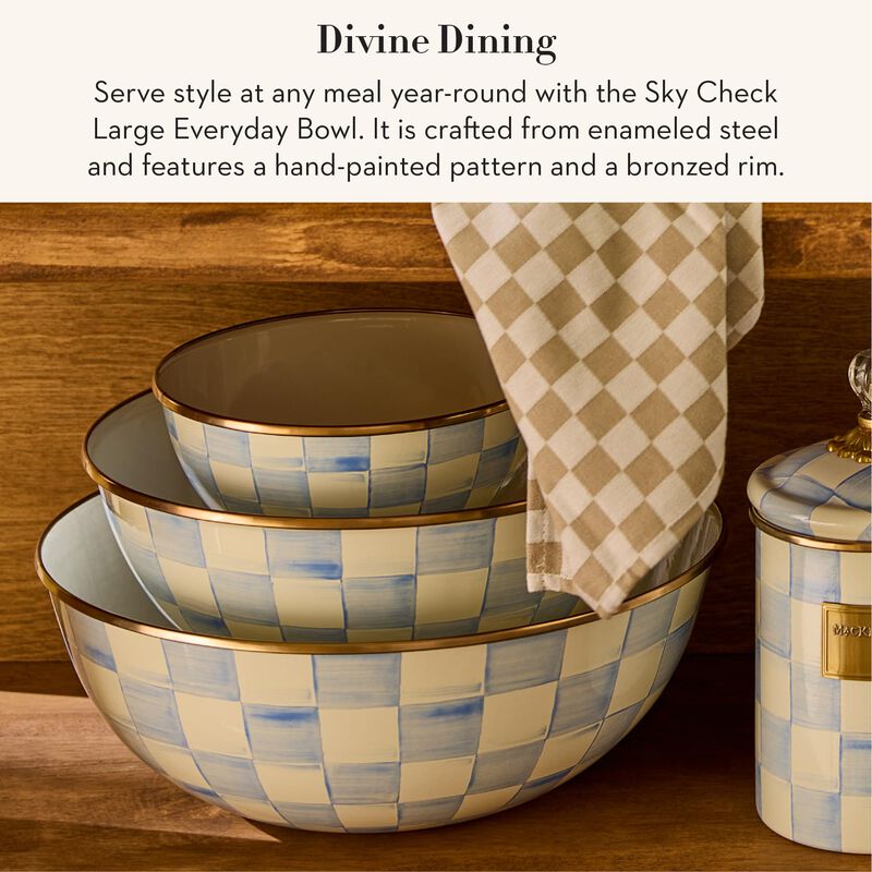Taz&oacute;n Mackenzie-childs Grande Sky Check Azul Cl... image number null