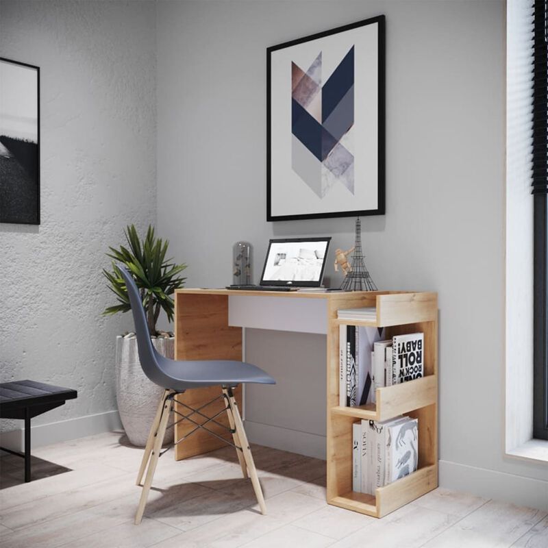 Escritorio  Shelf con Estanter&iacute;a lateral, Repis... image number null