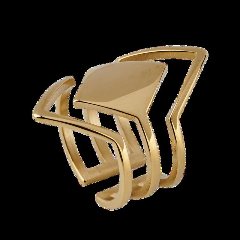 Anillos Acero Inoxidable Mujer Ajustable, Oro P... image number null