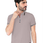 Playera Hombre Premium Cuello Con Cierre Café Medio Roosevelt C372