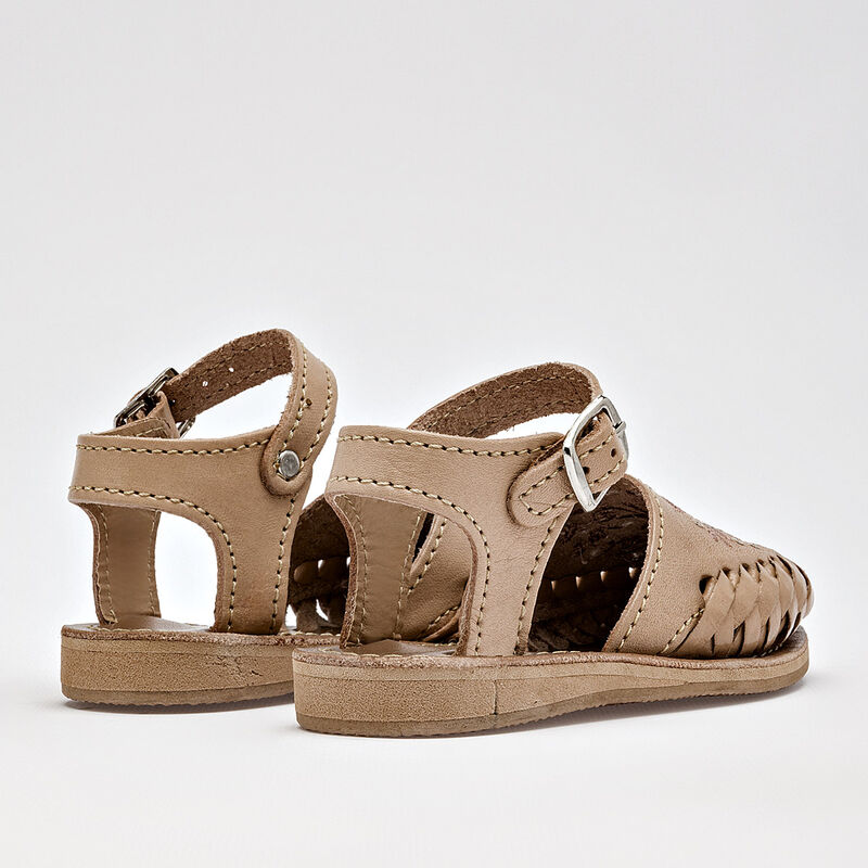 Mora Tierra sandalia artesanal para beb&eacute; beige ... image number null