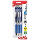 Bol&iacute;grafos De Tinta De Gel Pentel Energel Deluxe Rtx De 0,7 Mm, Color Azul, Paquete De 3