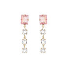 Aretes De Plata Dorada 925 Con Zirconias De Colores