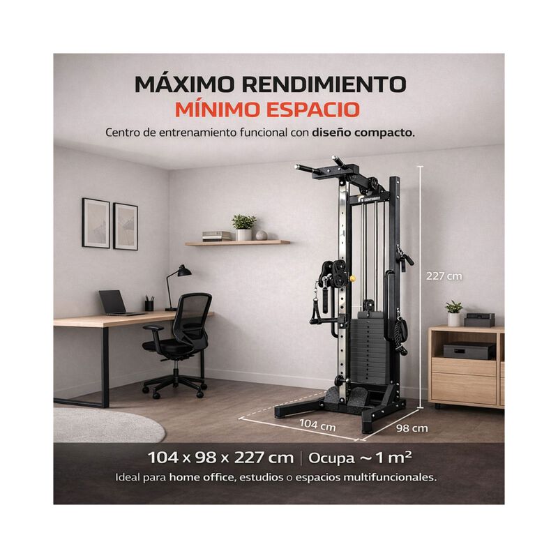Maquina Multifuncional Polea Giratoria Gimnasio... image number null