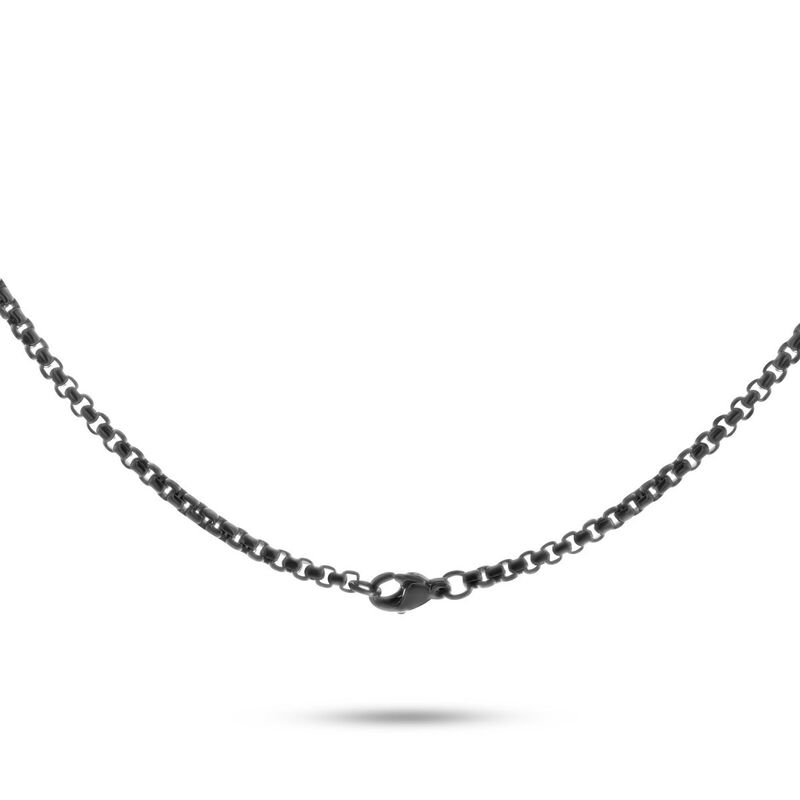 Dije De Cruz Con Acero Rosado Con Cadena 55 Cm ... image number null