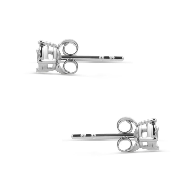 Broqueles Oro Blanco 10k 20 Pts Diamante | Joye... image number null