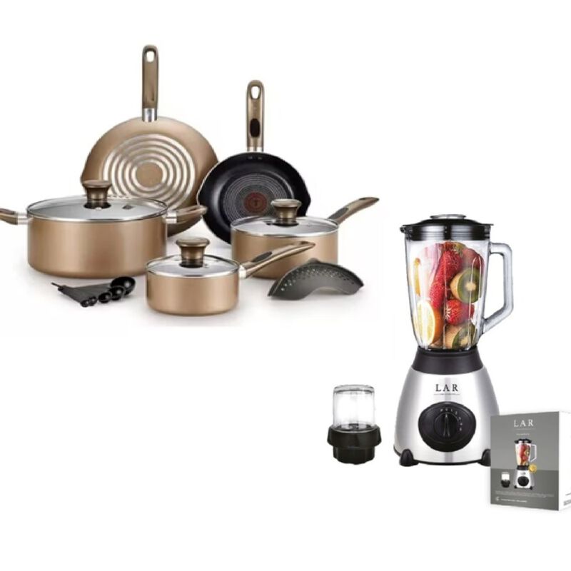 Combo Bateria T-Fal Excite 14 Piezas Bronce + L... image number null