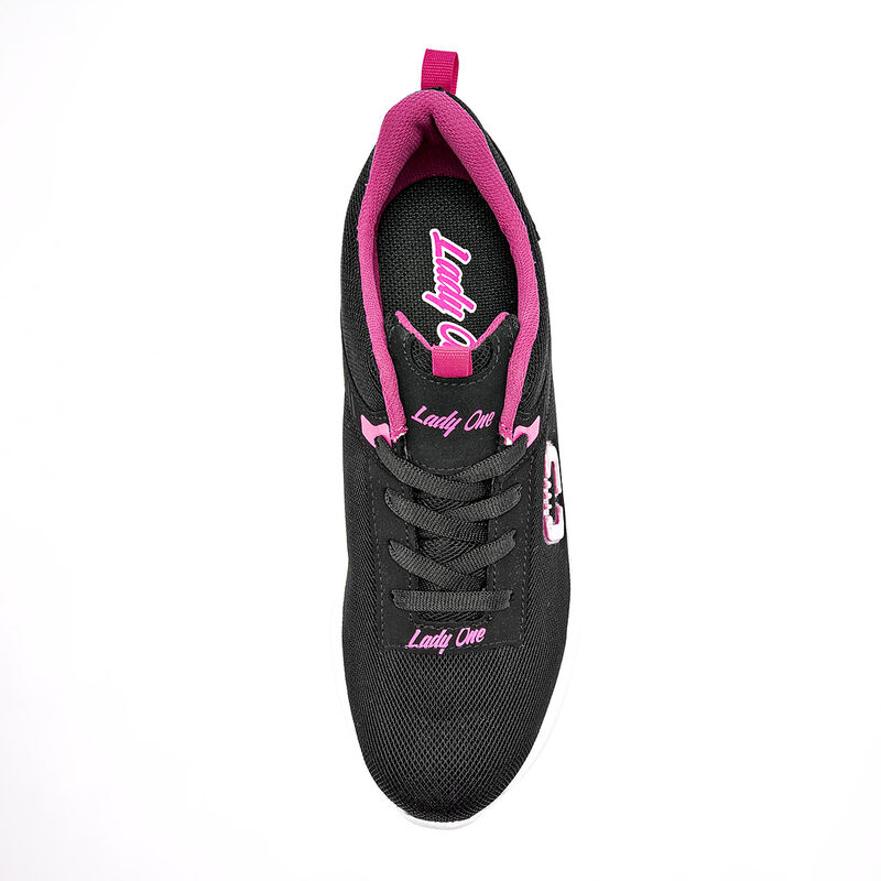 Lady One tenis para mujer negro fucsia cod 1405... image number null