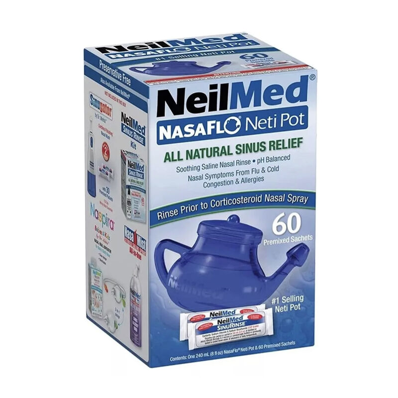 Nasaflo Neti Pot Neilmed Olla Sinus Rinse 60pz image number null