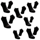 Fruit of the Loom 7 Pares de Tines para Mujer, Color Negro con Lineas de Colores ,Talla Unitalla, Sin felpa