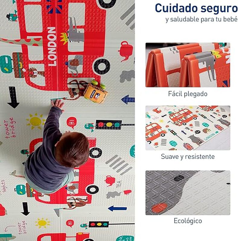 Tapete de Dinosaurios Plegable para Bebe Bluel... image number null