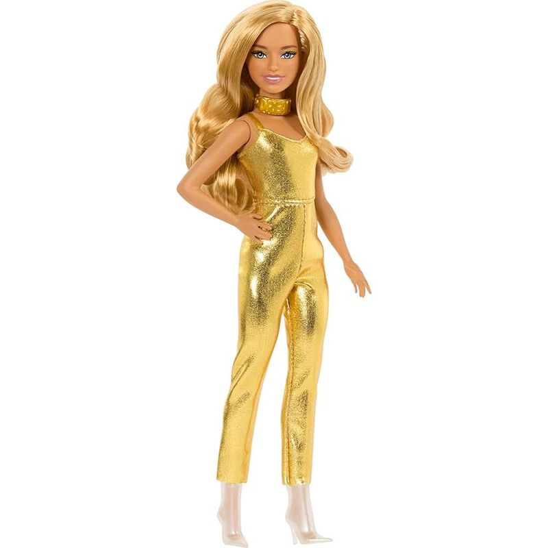 Barbie Fashionista Mu&ntilde;eca Look Dorado #222, 65 ... image number null