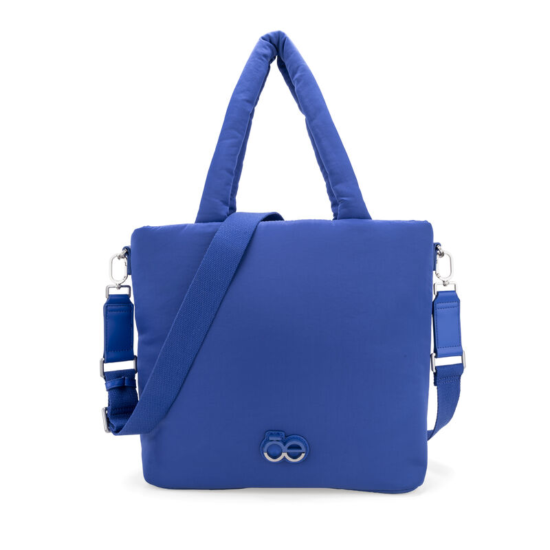 Bolsa Tote Grande Look Puffy Color Azul image number null